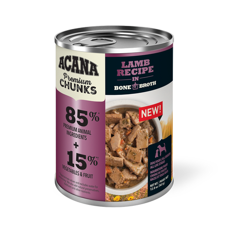 Acana Premium Chunks - Lamb Recipe in Bone Broth – Modern K9